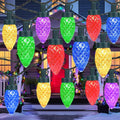 KAQ Outdoor C9 Multicolor Easter Lights 2PK - Bright, Extendable