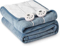 Heat Blanket Queen Size 84x90 Light Blue - Dual Control Comfort