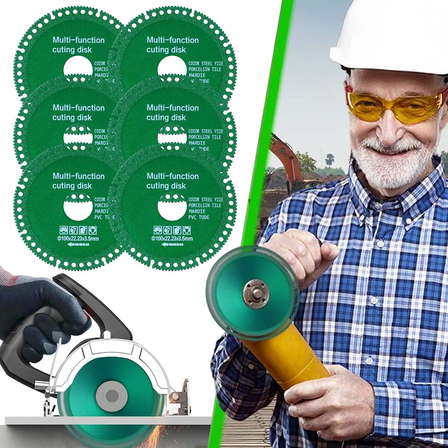 AFUXING 6Pcs Diamond Saw Discs - Indestructible Glass Cutting Wheel