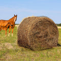TONGMO 5x5 ft Round Bale Hay Net for Horses - Slow Feeder with 2 in