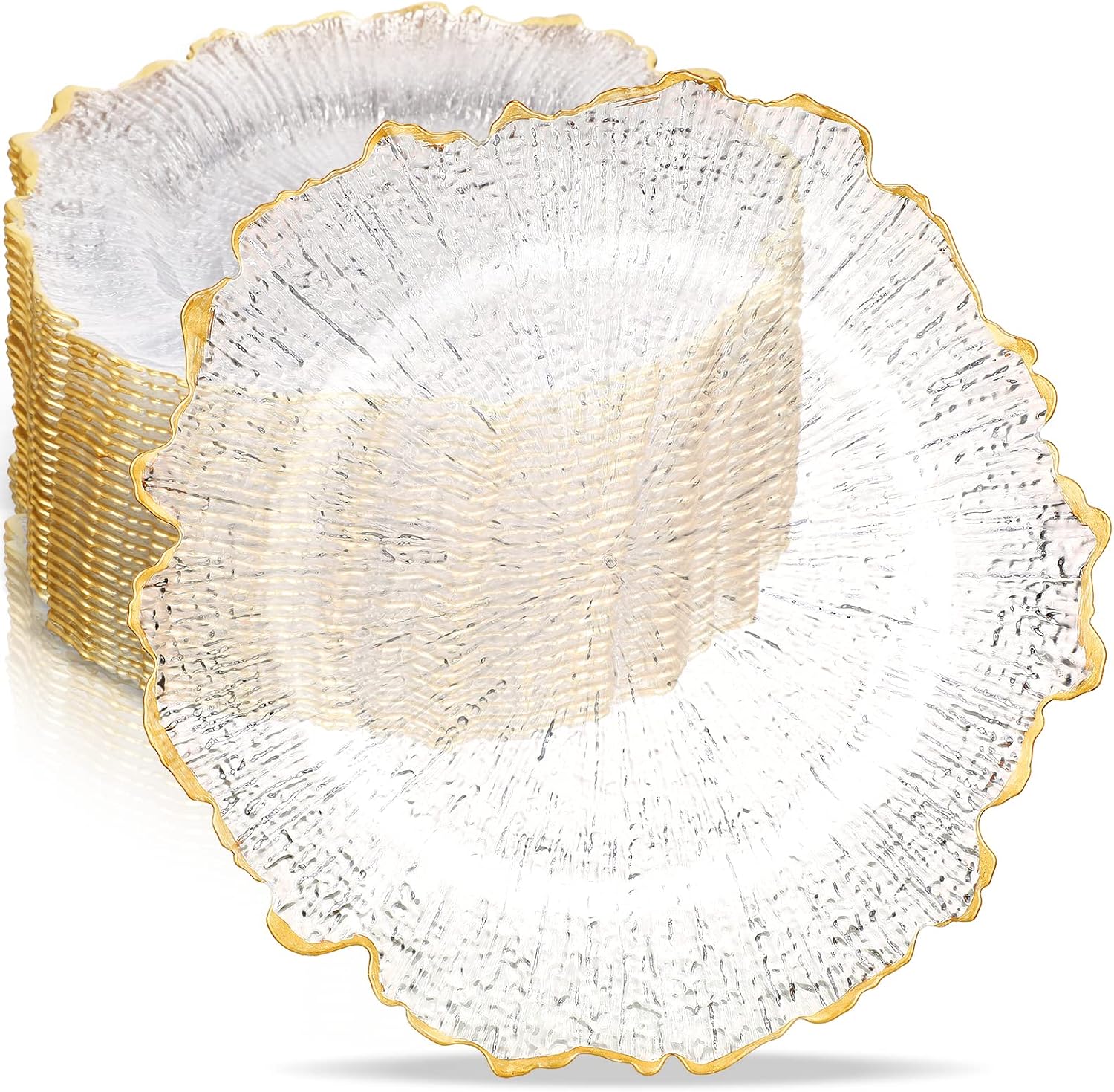 Gold Plastic Charger Plates - Elegant Table Decor!