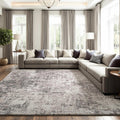 ILANGO 5x7 Modern Area Rug - Machine Washable, Low Pile