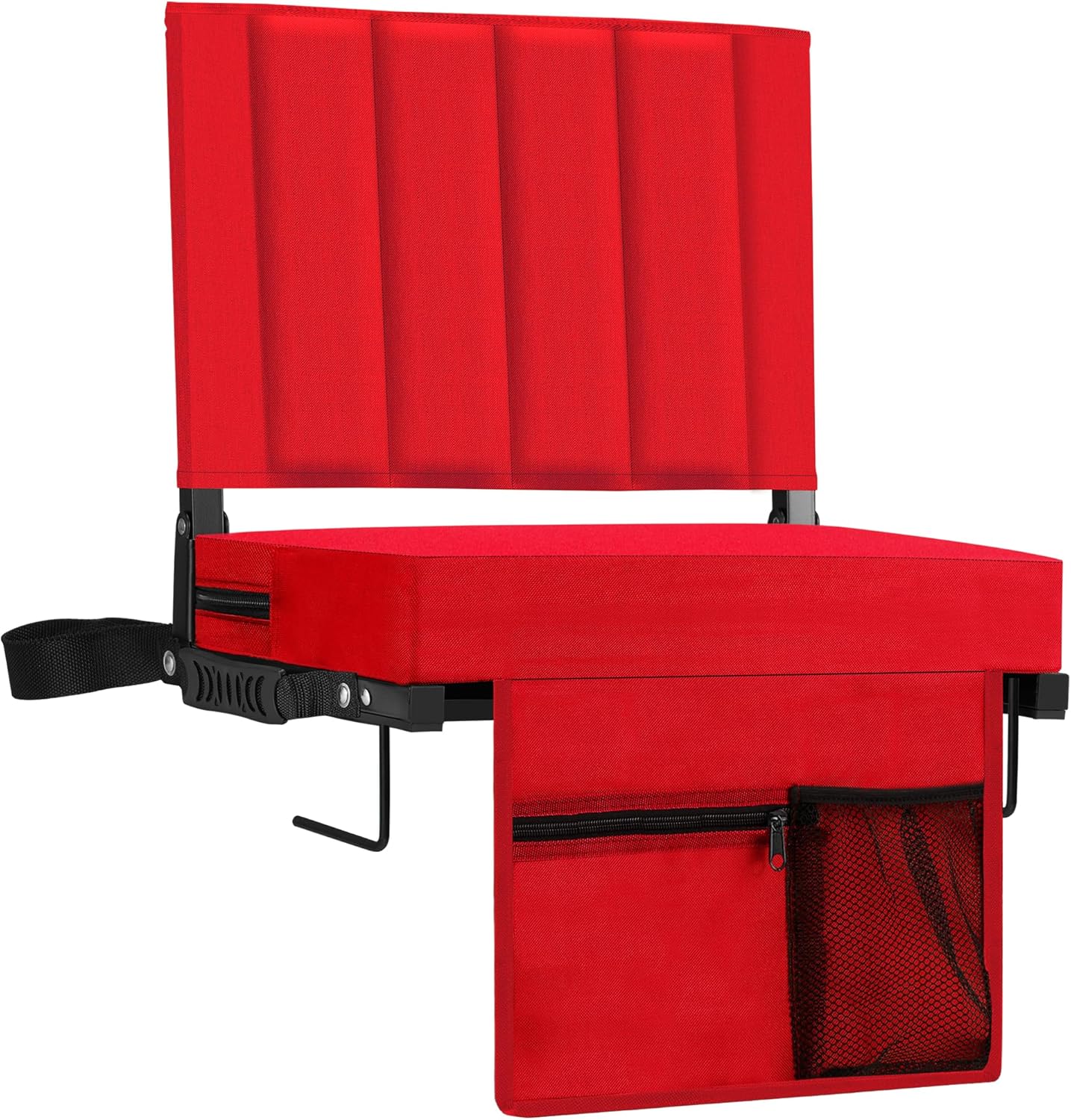 Portable Bleacher Seat with Back Support and Cup Holder