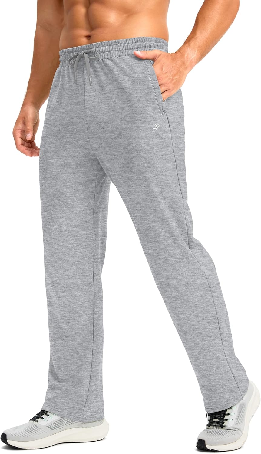 Pudolla Men's Fleece Lined Sweatpants for Winter Workouts