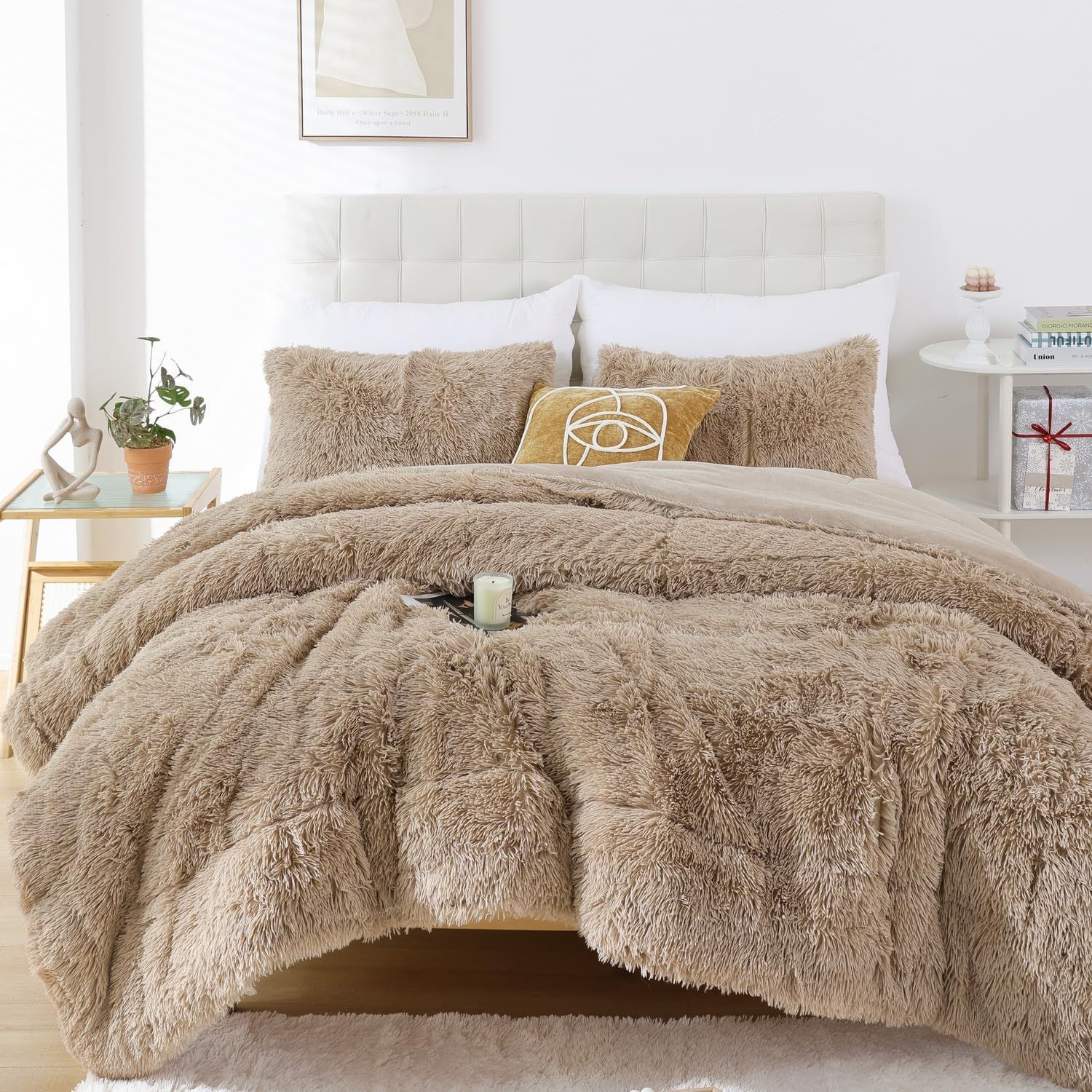 Smoofy Fluffy Queen Comforter Set for Ultimate Cozy Comfort