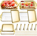Chilled Serving Tray 6 Set 9in Party Platter - Keeps Appetizers Cold