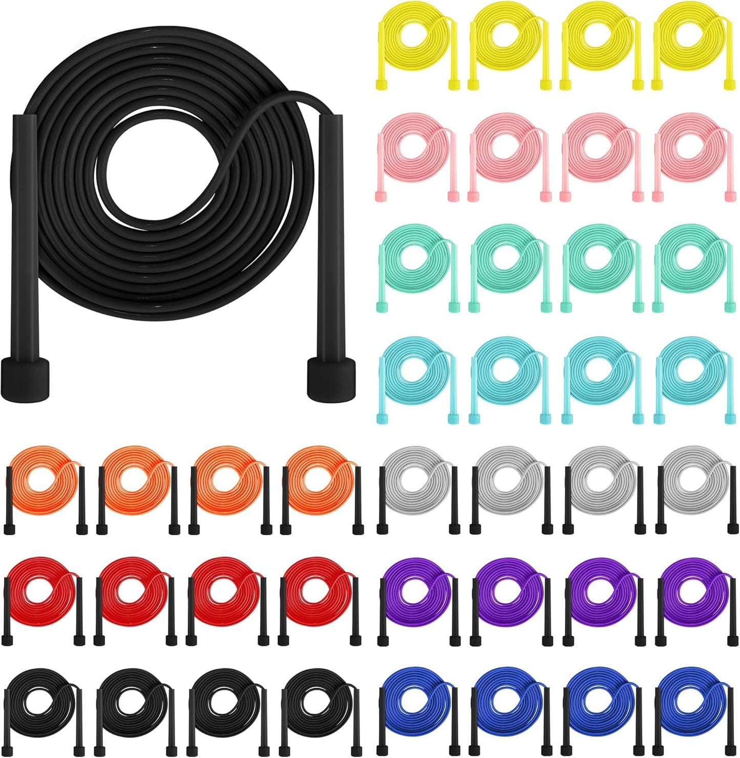 Aodaer PVC Skipping Rope Adjustable Jump Rope for Kids Fun