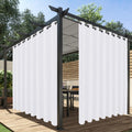 Extra Wide Outdoor Curtains for Patio 4 Panels - Waterproof Privacy