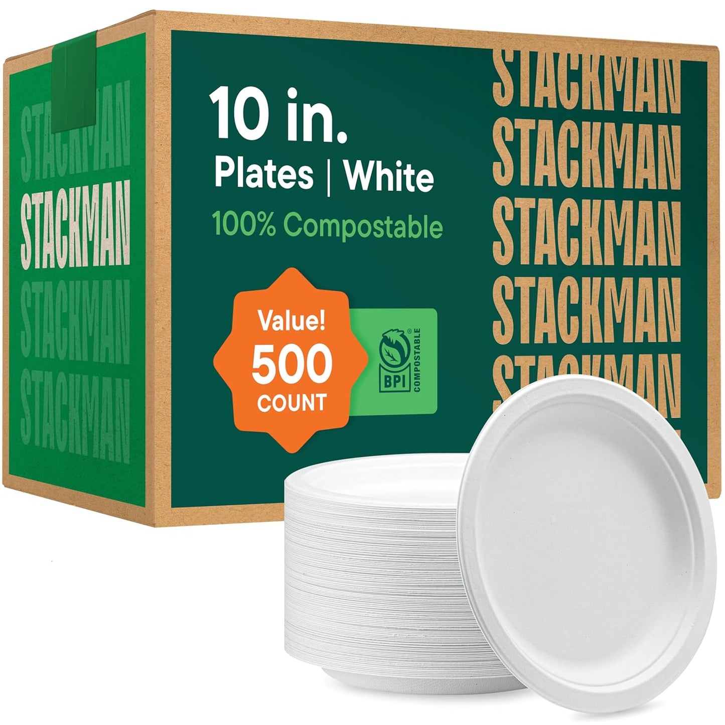 100% Compostable Paper Plates for Eco-Friendly Dining Needs