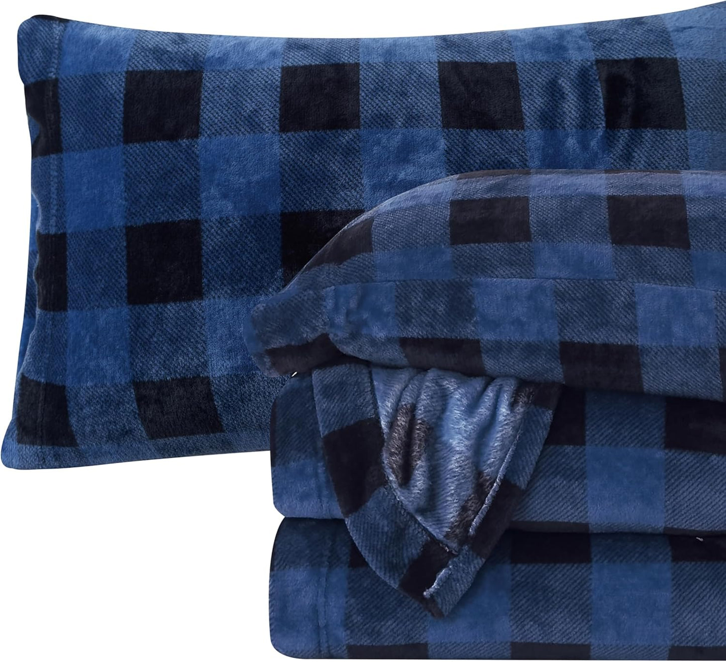 Luxuriously Soft Velvet Flannel Sheet Set for Cal King Beds