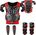 Youth Dirt Bike Gear Protective Jacket and Pads Set - Kids Racing
