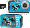 Waterproof Digital Camera 4K FHD 48MP Dual-Screen - 10FT Underwater