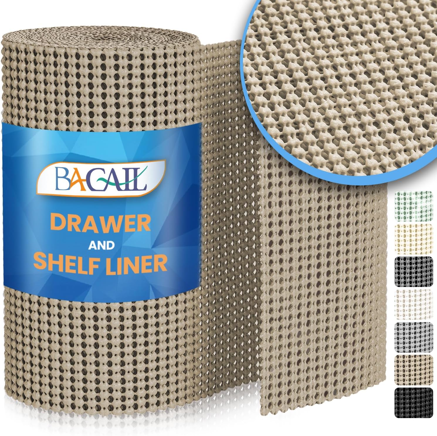 BAGAIL Drawer and Shelf Liner - Non-Adhesive Kitchen Protection