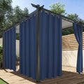 Outdoor Curtains for Patio Waterproof 4 Panels - Navy Privacy