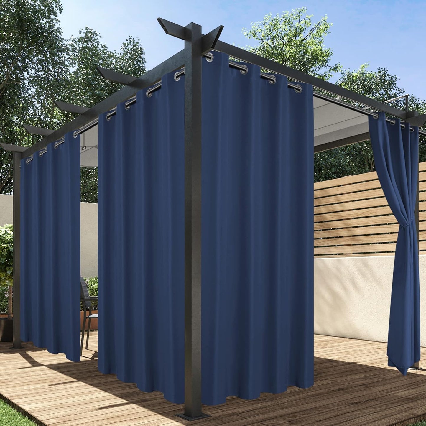Waterproof Outdoor Curtains for Patio - 4 Panels, 54 x 84 Inch