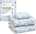 RUVANTI 100% Organic Cotton Sheets Twin Size - Crisp Percale Comfort