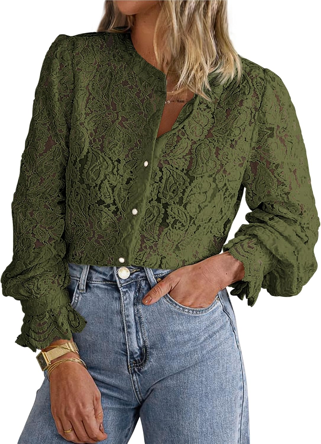 PRETTYGARDEN Women's Dressy Casual Lace Blouse for All Occasions