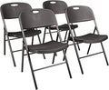 Folding Plastic Chair 350-Pound Capacity 4-Pack - Sturdy Seating