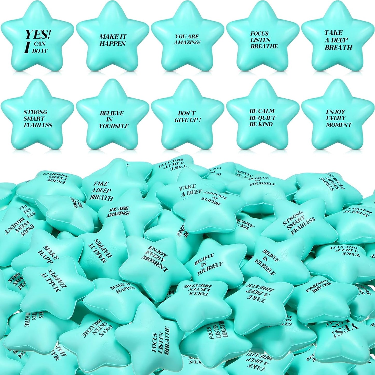 Sotiff 100 Pack Star Stress Balls for Fidget Relief and Fun