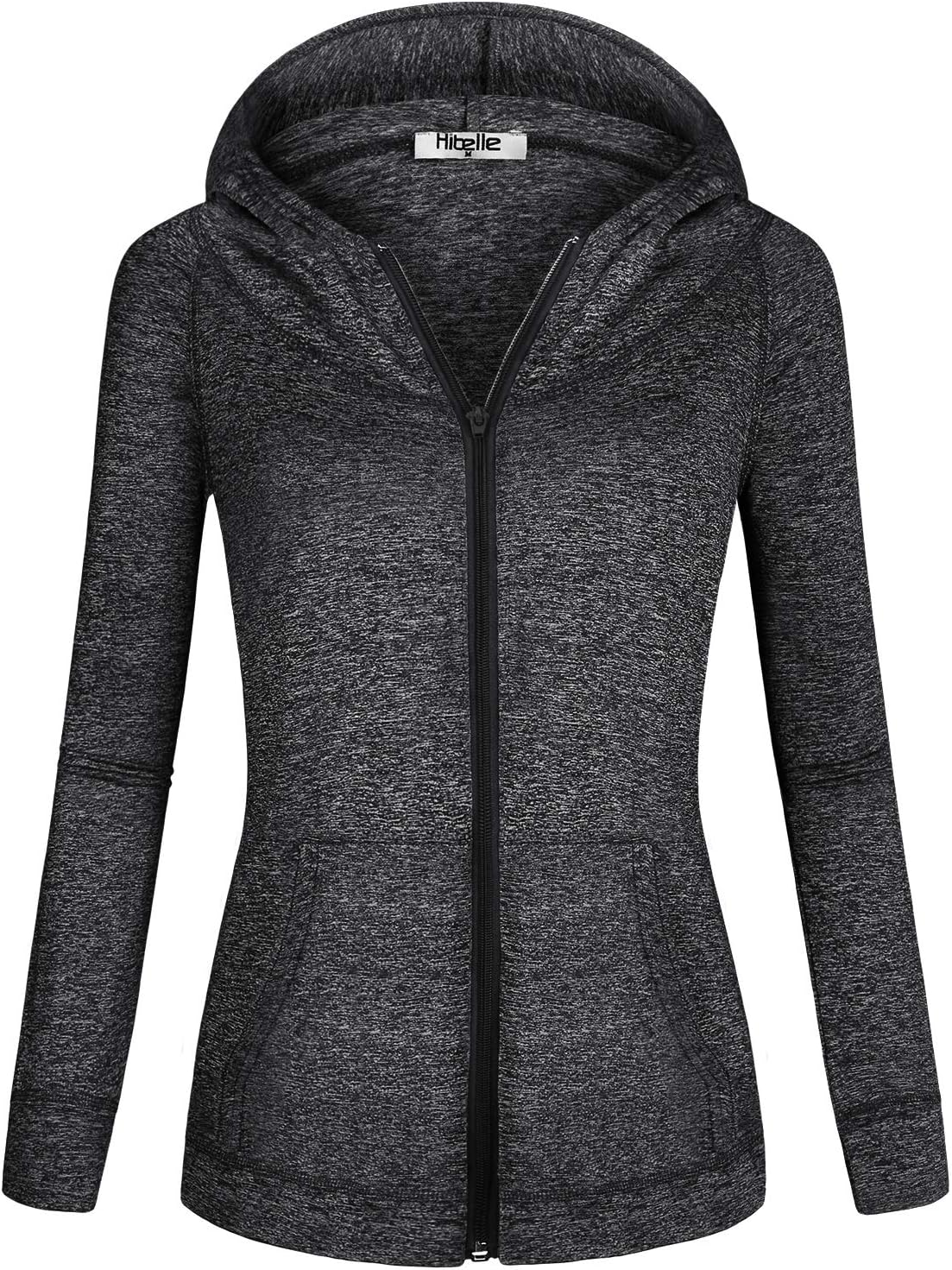 Hibelle Women's Full-Zip Fleece Lined Hoodie for Sports