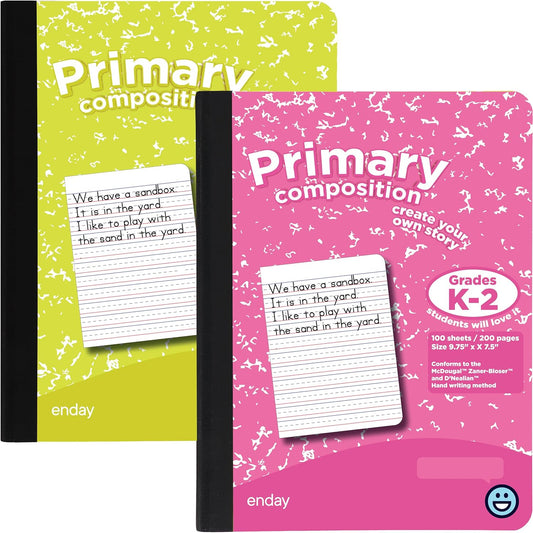 Primary Ruled Composition Notebook 2 Pack for Kids