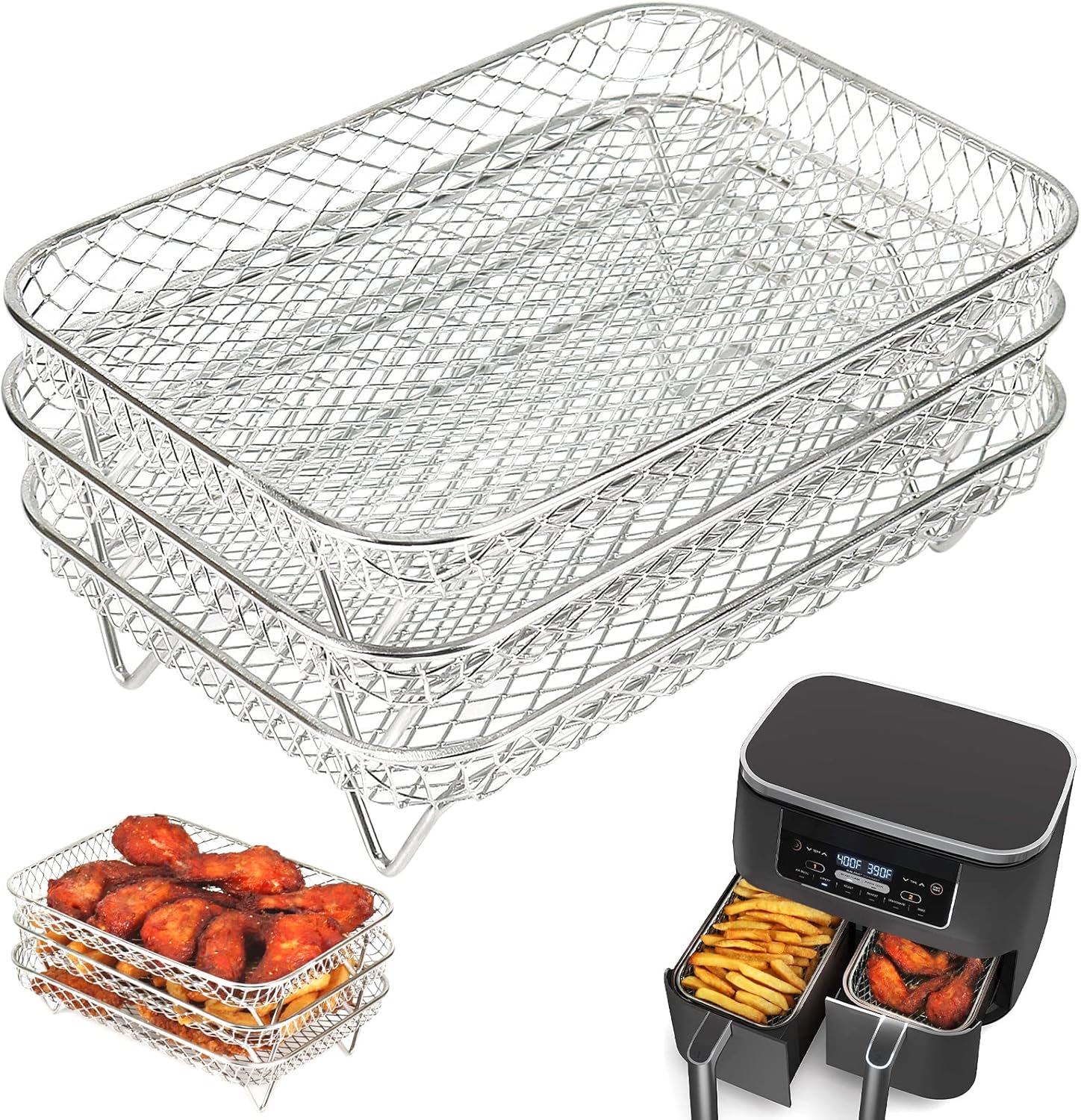 Stackable Dehydrator Racks for Air Fryer