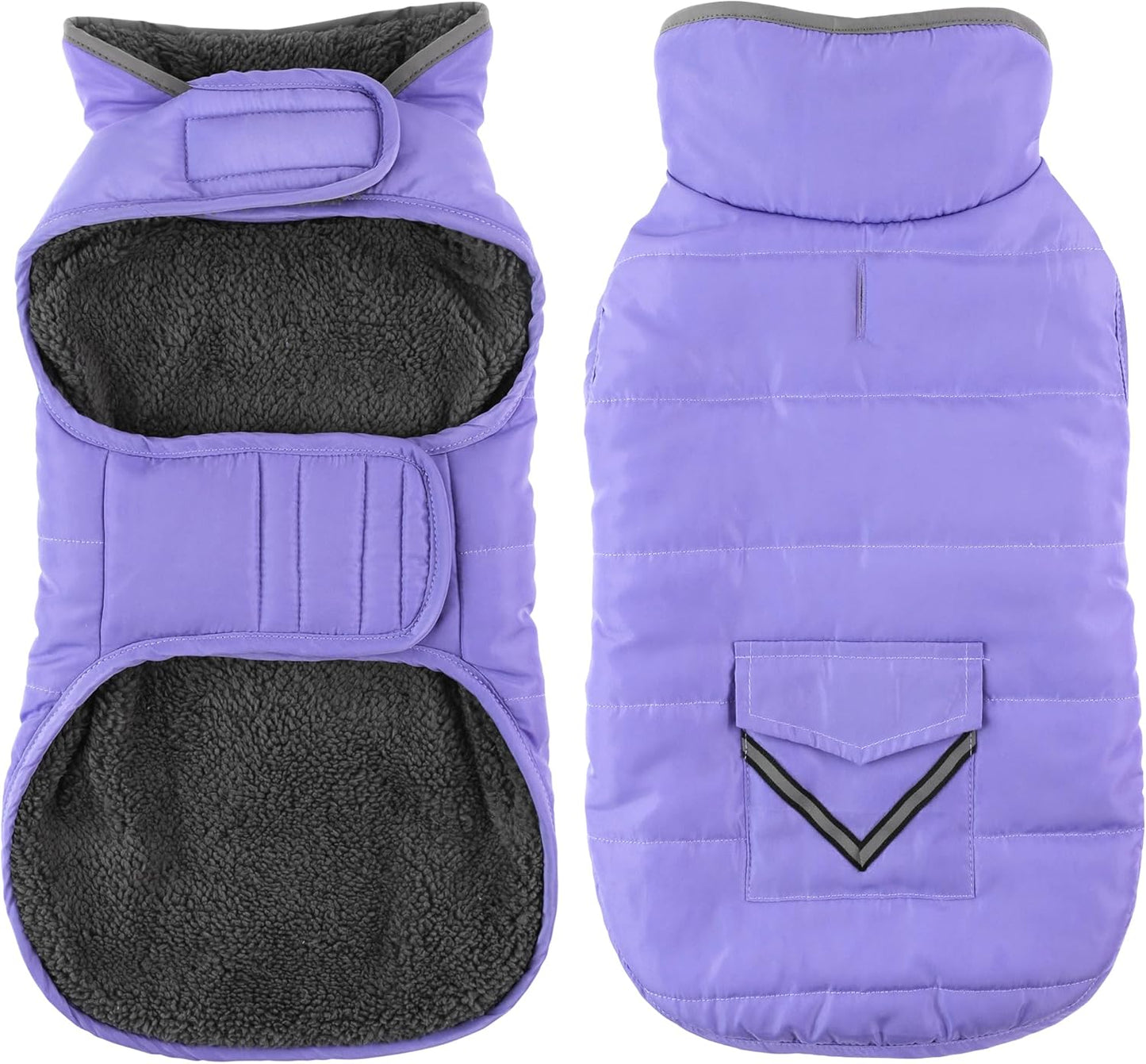 Petglad Waterproof Dog Coat for Winter with Pocket