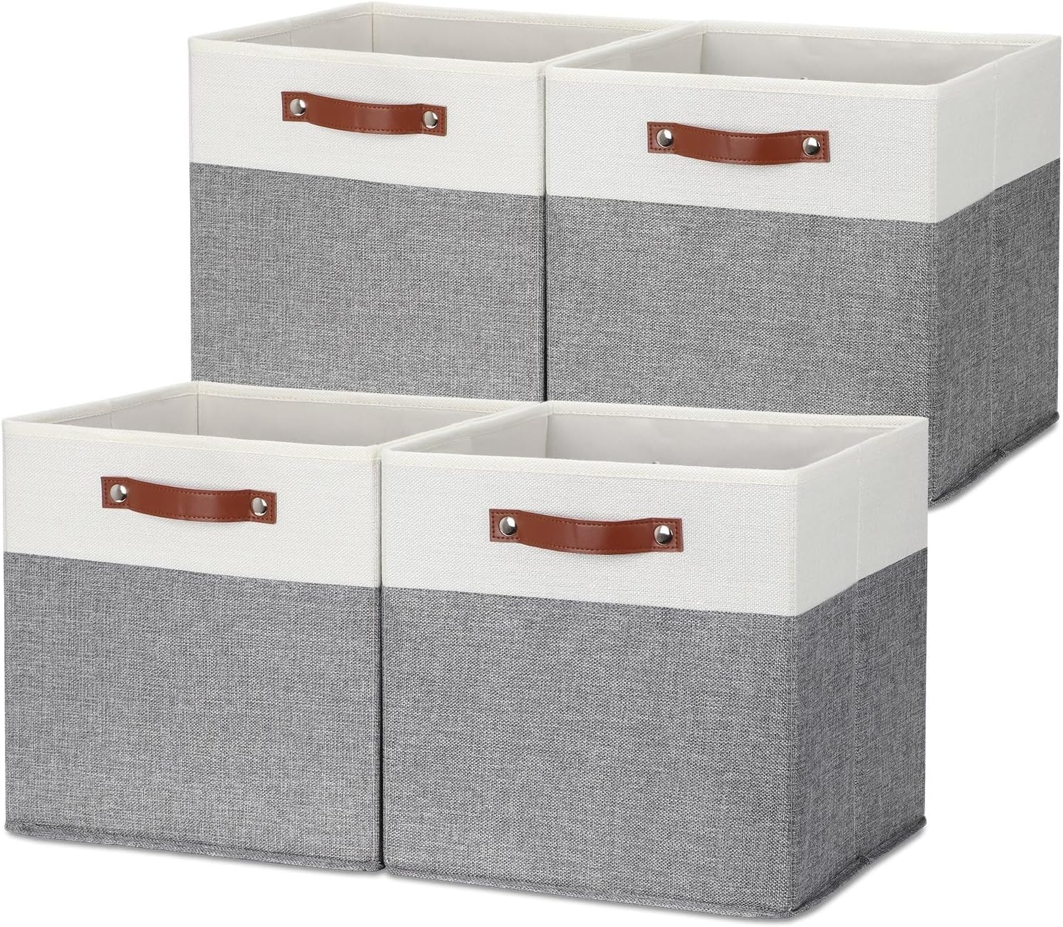 HNZIGE Foldable Storage Bins Set of 4 for Organizing Spaces