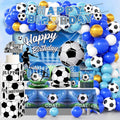 Soccer Birthday Party Decorations All-in-1 Supplies Pack - Blue Theme