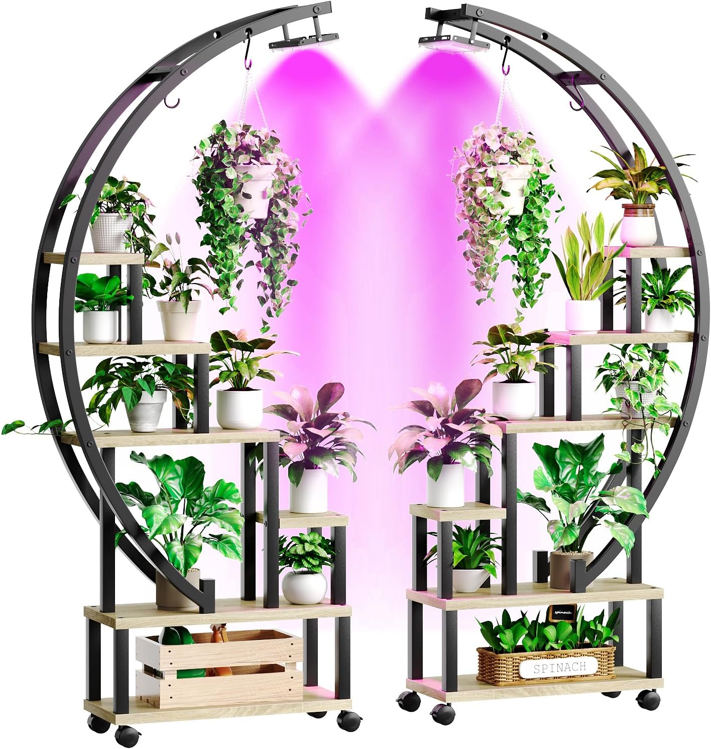 Bestier Plant Stand Indoor with Grow Lights for Home Use