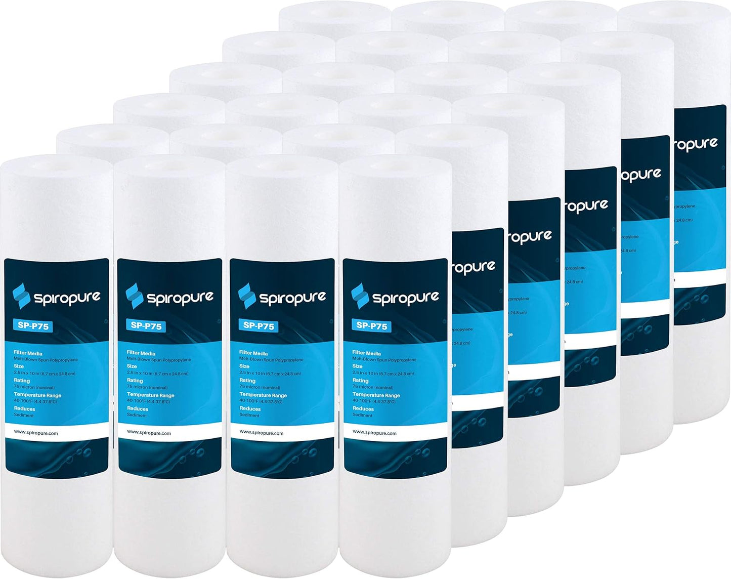 SpiroPure SP-P75 10x2.5 75 Micron Sediment Water Filter Cartridge