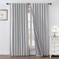 100% Blackout Curtains 72 in Length 2 Panels Faux Linen - Room