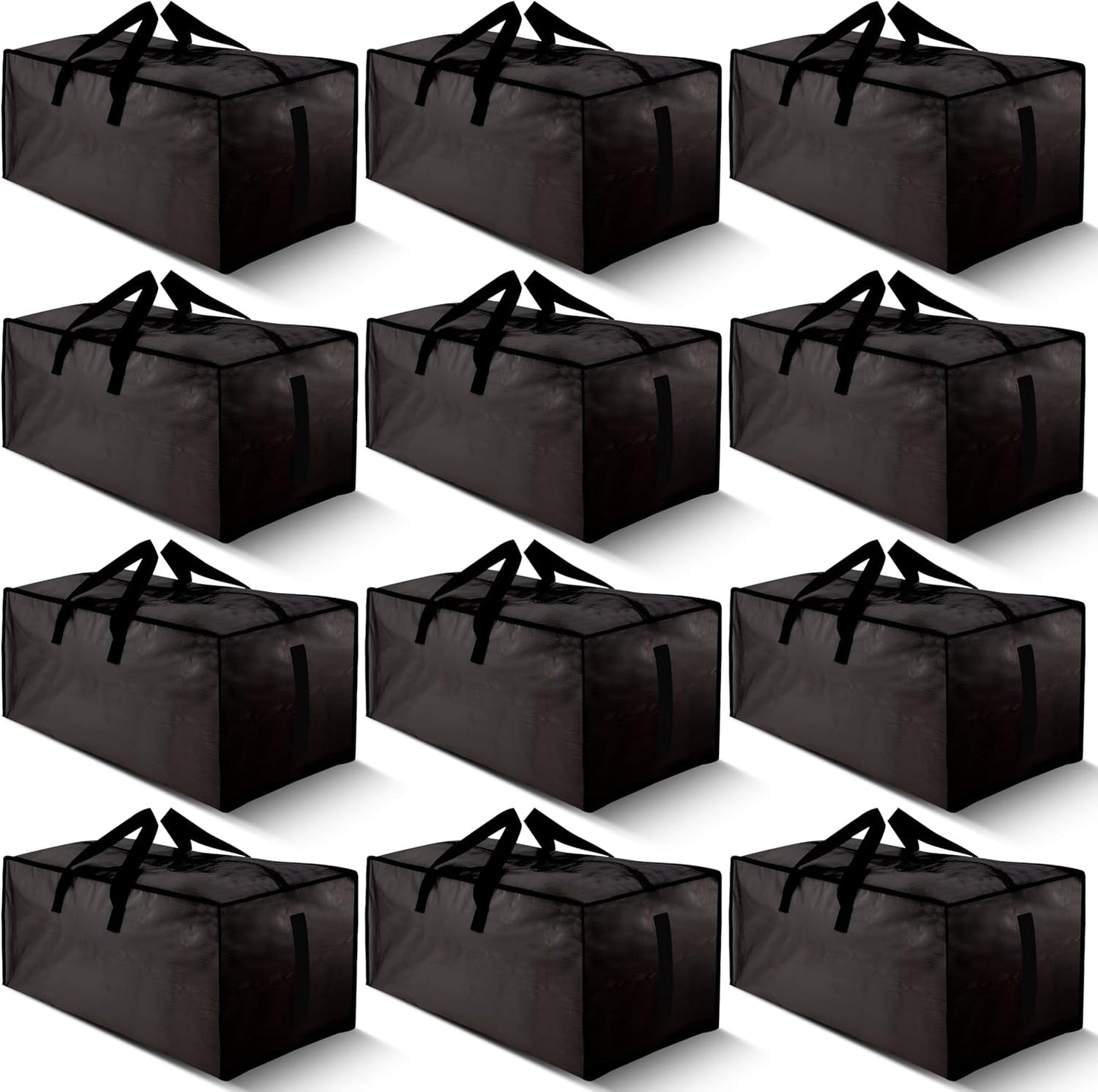 12 Pack Large Strong Moving Bags - Water-Resistant Storage Tote