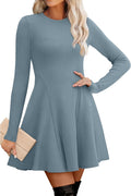 Sweater Dress for Women Fall 2025 - Ribbed Knit Fit & Flare OFEEFAN
