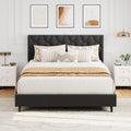 GAOMON Grey Full Bed Frame with Upholstered Headboard - Quiet, Sturdy