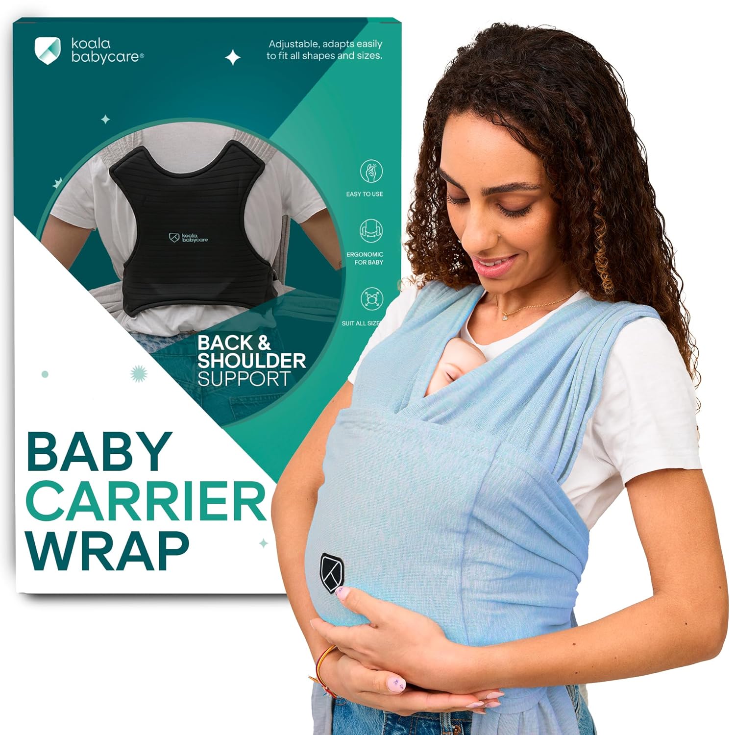 Koala Babycare Baby Carrier Wrap - Easy to Wear T-Shirt Style