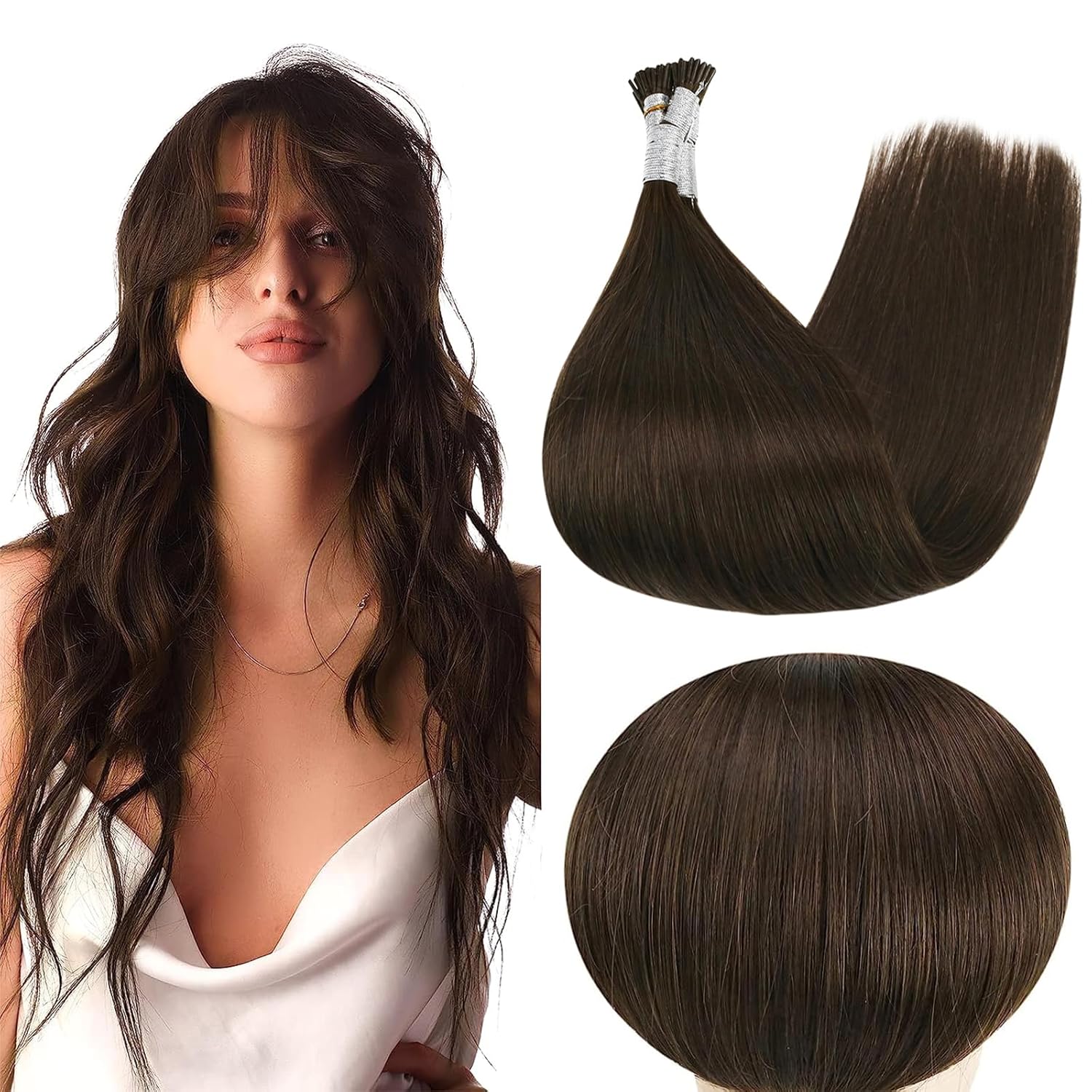 Full Shine I Tip Hair Extensions for Natural Look and Comfort