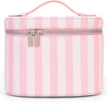 Checkered Makeup Bag Vanity Case with Divider - Travel Organizer