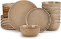 vancasso ANYA 24 Piece Dinnerware Set for 8 - Caramel Reactive Glaze