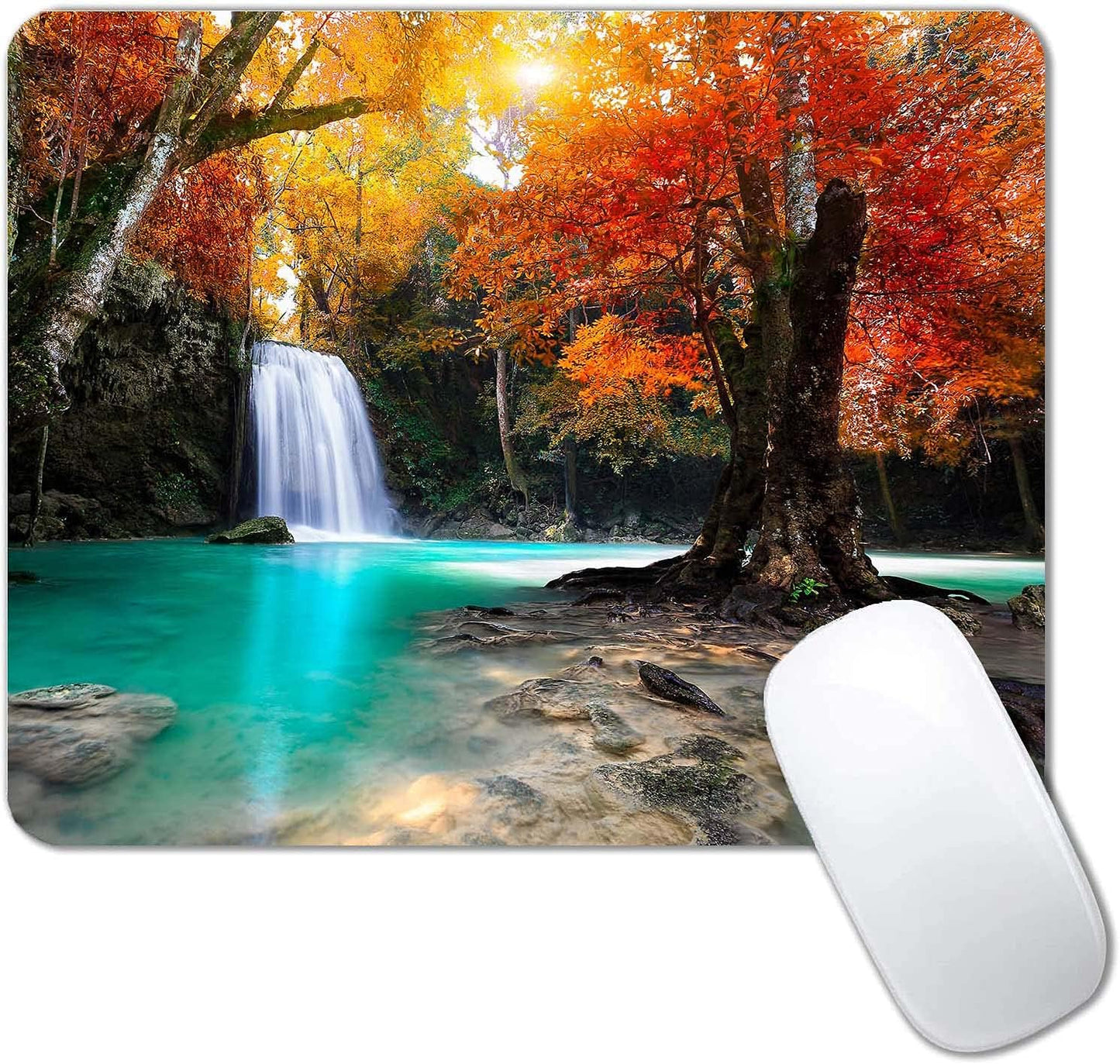 Non-Slip Wireless Mouse Pad for Gaming - Deep Forest Design