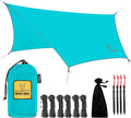 Light Blue Hammock Rain Fly Waterproof Camping Tarp - Ultralight