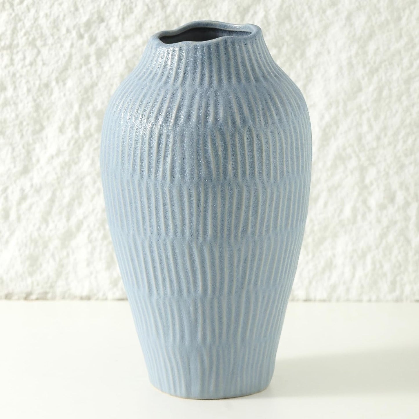 Ceramic Vase for Home Decor, Modern Blue Decorative Vase