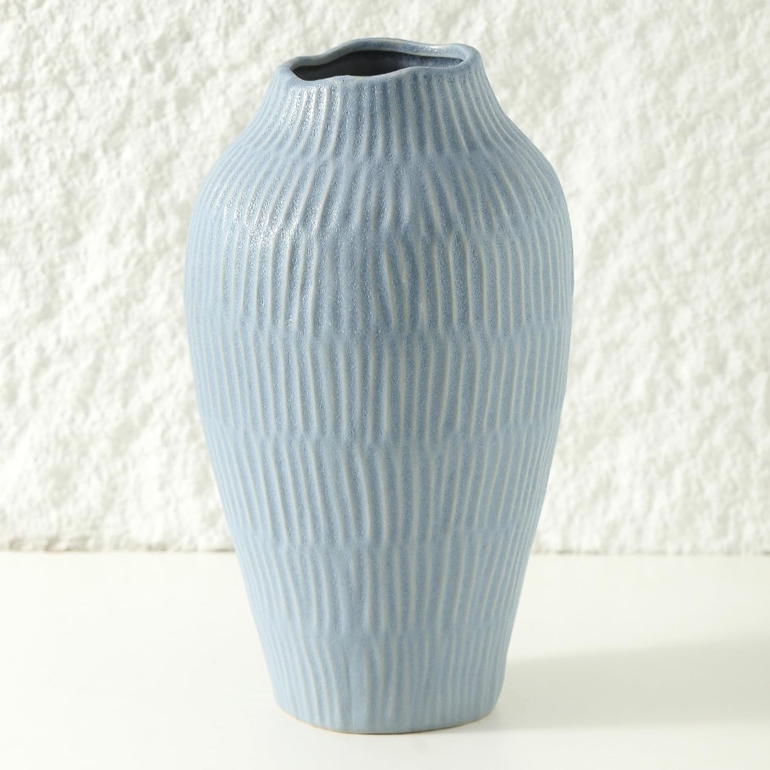Ceramic Vase for Home Decor, Modern Blue Decorative Vase