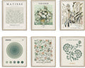 Habseligkeit Sage Green Master Wall Art Prints Set of 6 - Retro 8x10