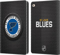 NHL Puck Texture St Louis Blues Leather Wallet Case for iPad Air 2