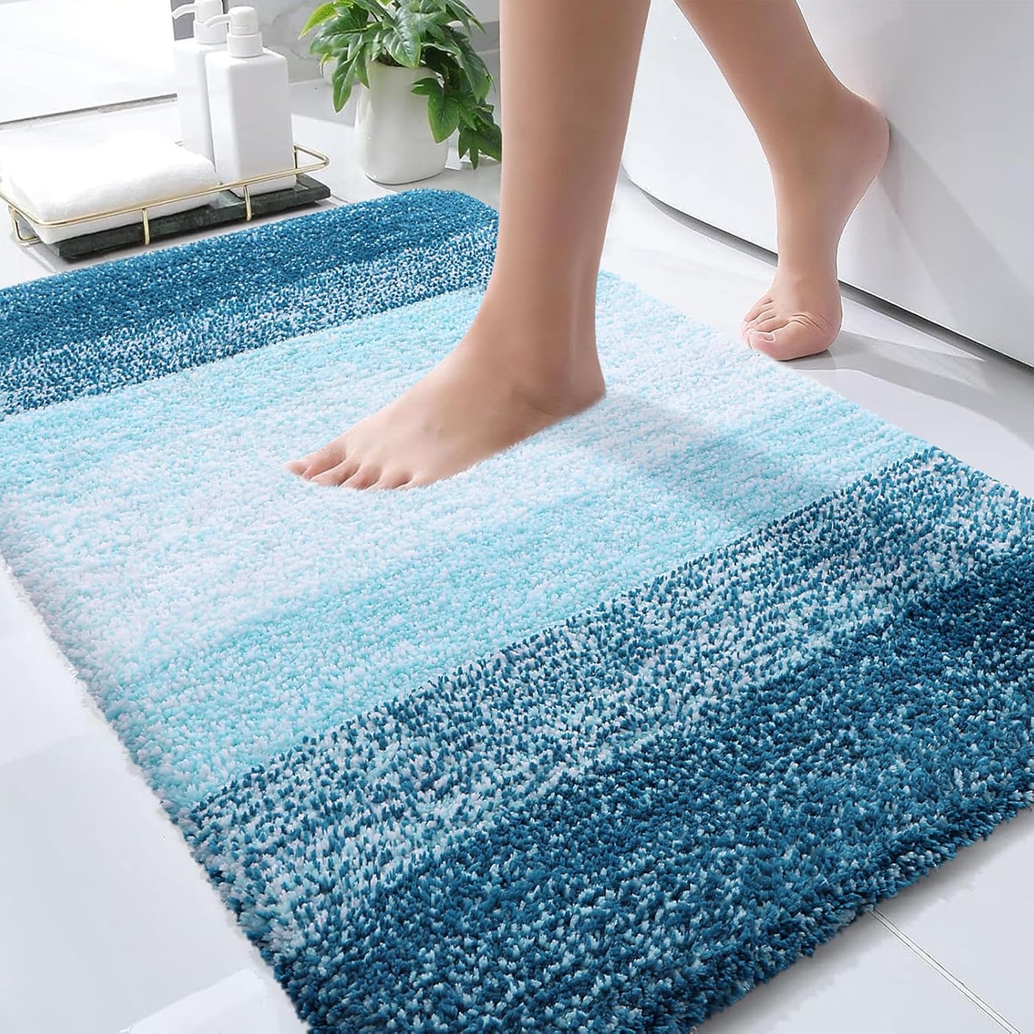 OLANLY Bathroom Rugs Mat 30x20, Soft Microfiber Bath Rug