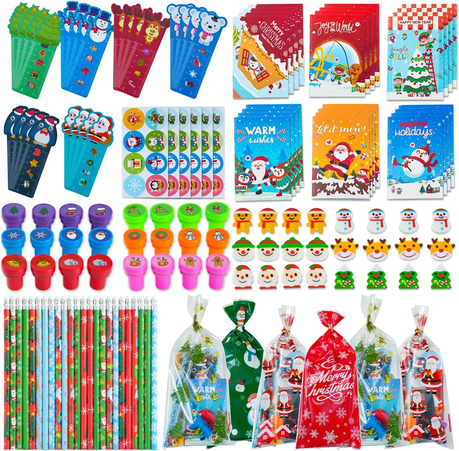 168 Pcs Christmas Party Favors for Kids - Fun Holiday Gifts