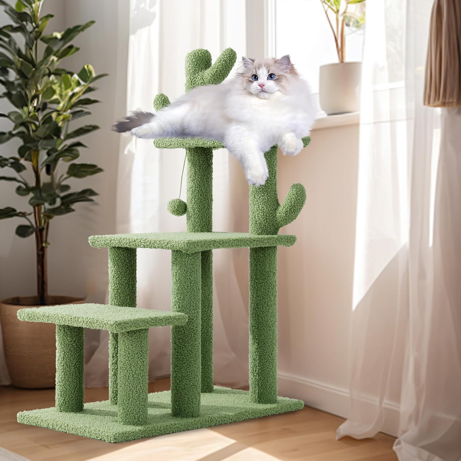 Cautus Cat Stairs for Old Cats & Dogs - Pet Steps for High Beds