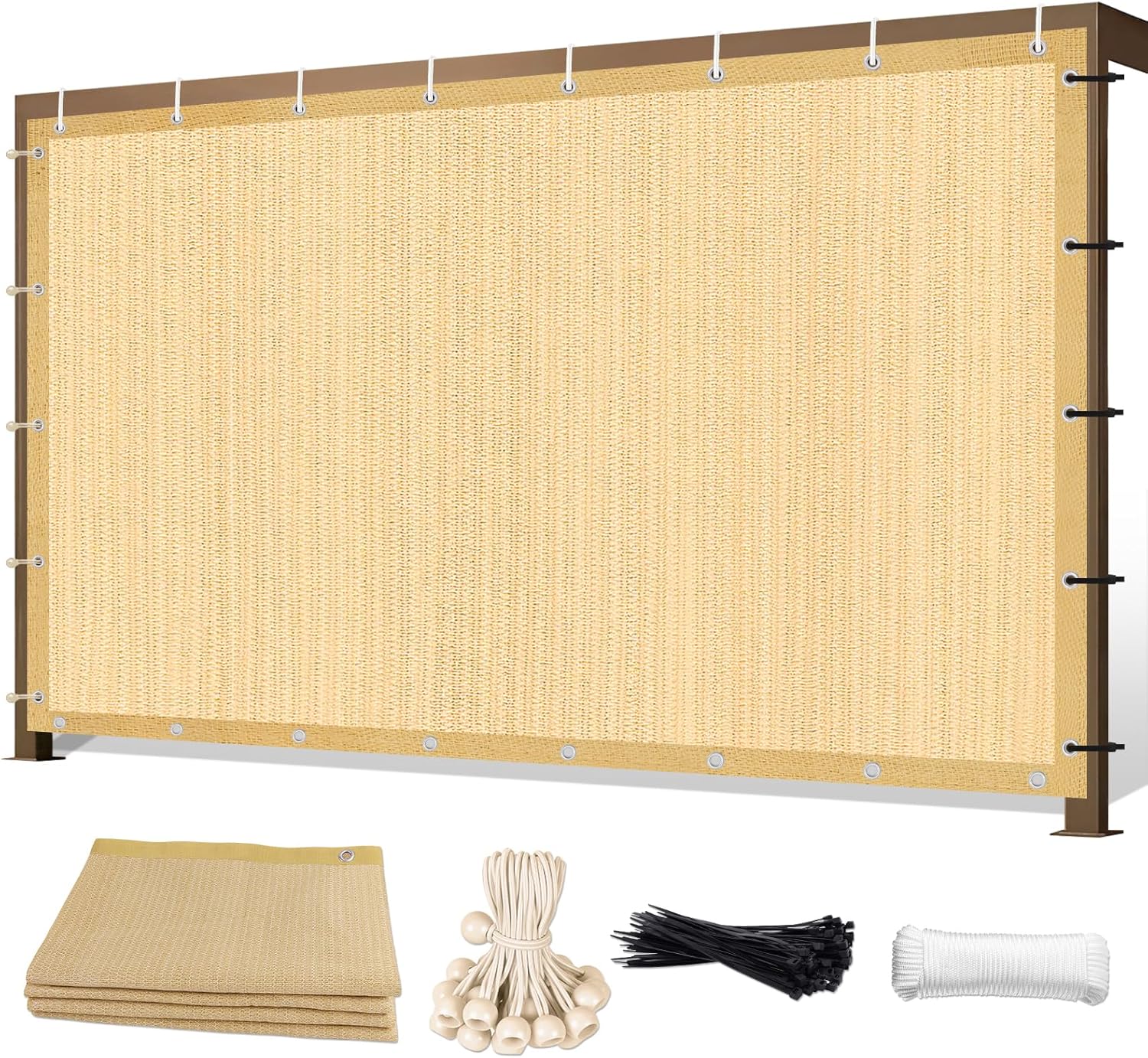 12ftX 16ft Sun Shade Cloth for Outdoor Patio by Sunocity