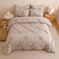 Khaki Queen Comforter Set - 7 Piece Pinch Pleat Bedding Set